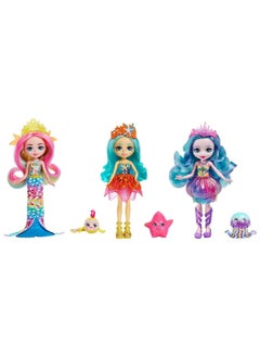 ENCHANTIMALS Enchantimals Radia Rainbow Fish Doll (6-in) & Flo Animal Friend Figure from Ocean Kingdom Collection, Small Doll with Removable Skirt and Accessories, Great Gift for 3 to 8 Year Old Kids  - Image 4