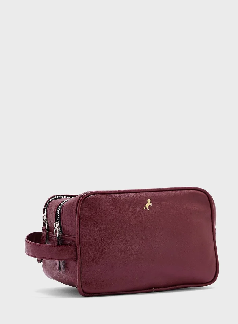 Robert Wood Dual Compartment Travel Toiletry Bag