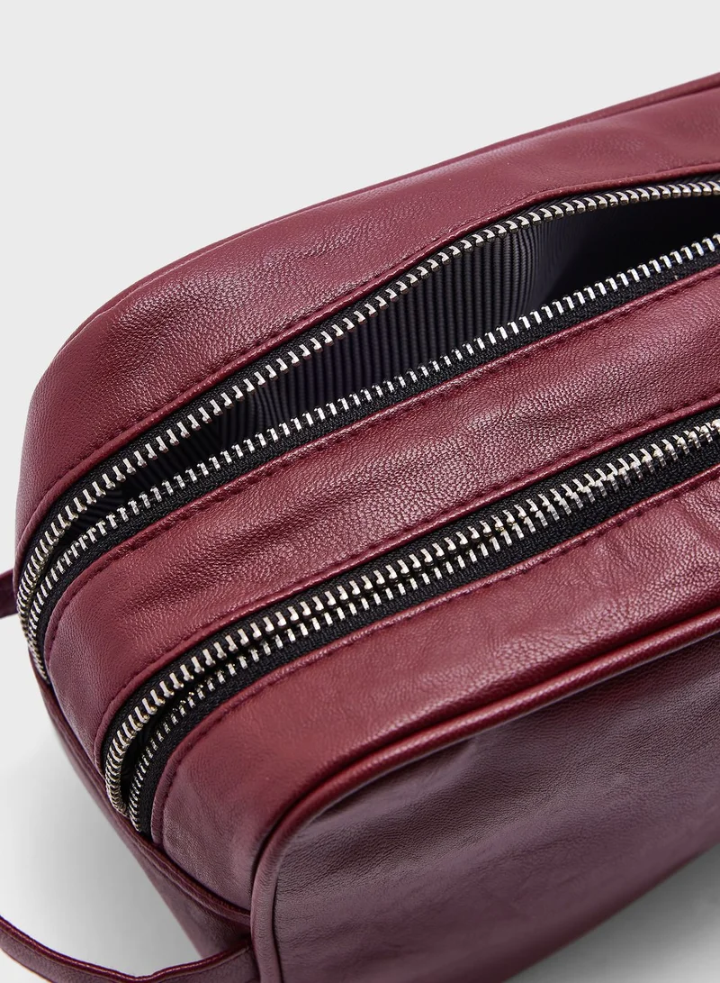 Robert Wood Dual Compartment Travel Toiletry Bag