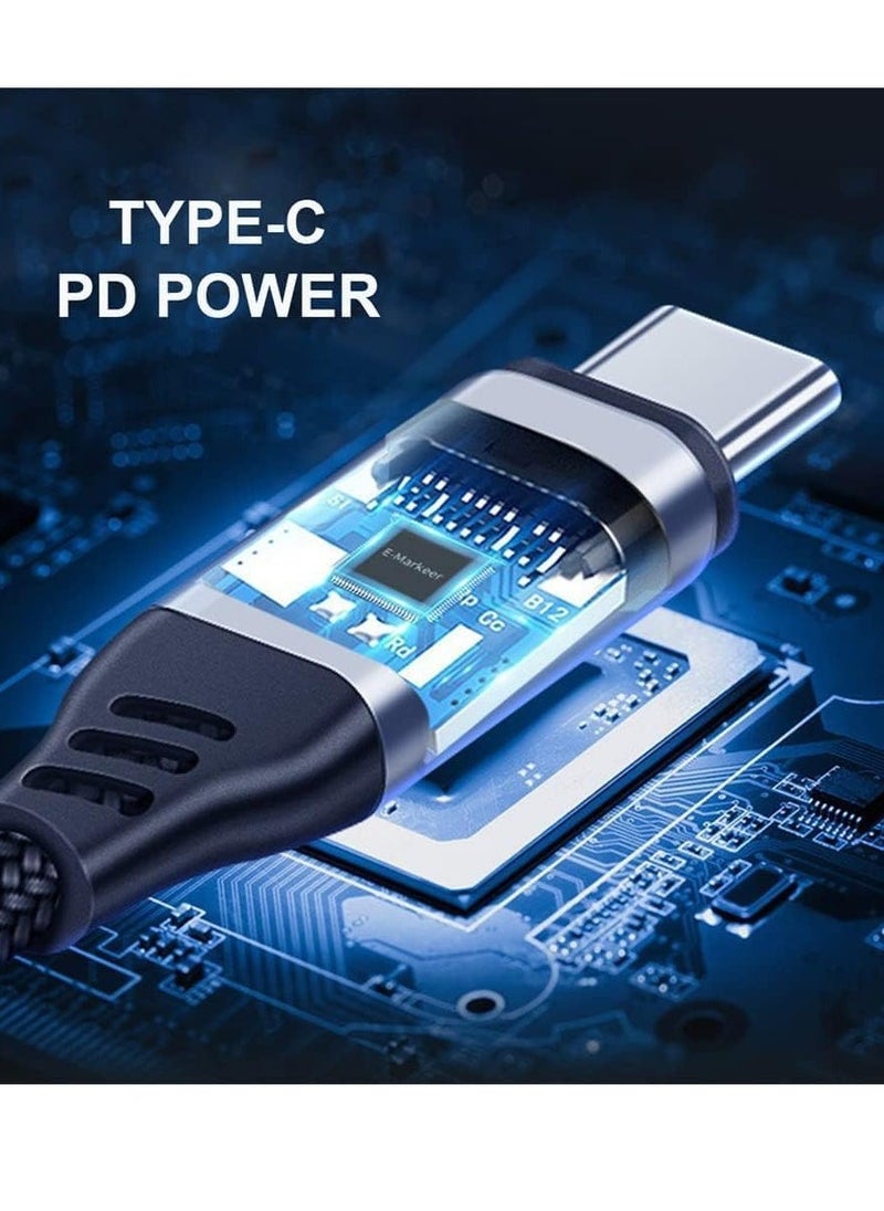 USB-C Type C to HDMI VGA Dual USB 3.0 HUB Converter HDTV Multiport Adapter 4K 60hz 1080p with Female PD 100W Power Port - Image 2