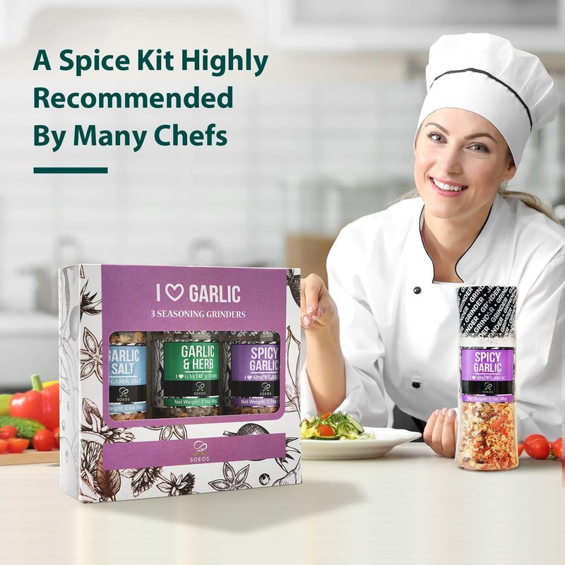 Soeos Spice Seasoning Set of 9 with Grinders - Image 4