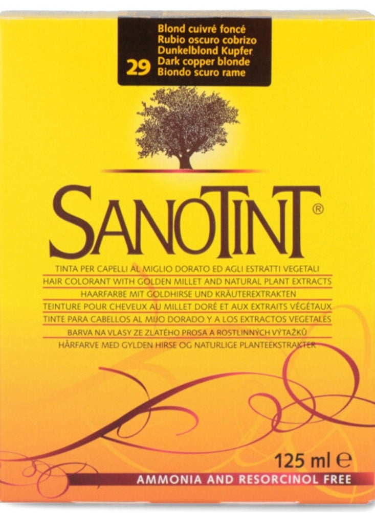 Sanotint Classic Hair Color Dark Copper Blonde 29 - Natural Permanent Hair Dye, 125 ml  - Image 2