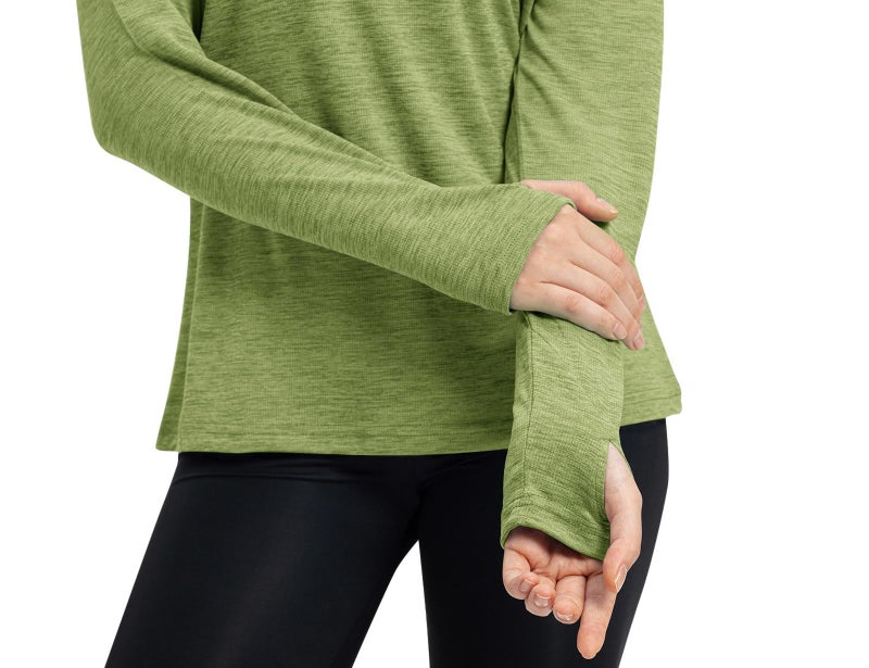 TBMPOY Womens UPF 50+ Sun Protection Hoodie Shirt Long Sleeve Fishing Hiking Outdoor UV Shirt Lightweight Fruit Green M - Image 3