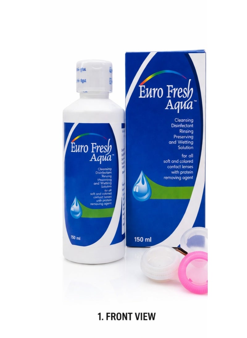 Euro Fresh aqua Multi-Purpose Contact Lens Solution – 150 ml - Image 1