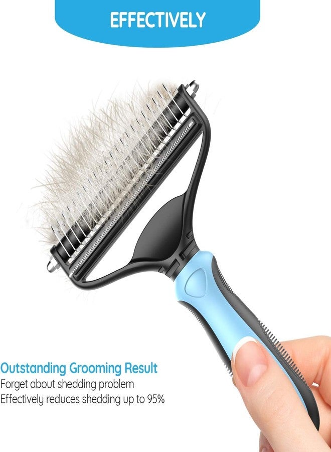 Goodscious Cat Brush and Dog Brush for Shedding, 2-in-1 Dual Head Pet Grooming Tool for Dogs & Cats, Pet Hair Remover Comb for Long & Short Hair, Detangling Undercoat Rake, Removes Mats, Tangles & Loose Fur - Image 5