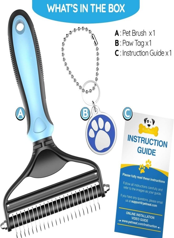 Goodscious Cat Brush and Dog Brush for Shedding, 2-in-1 Dual Head Pet Grooming Tool for Dogs & Cats, Pet Hair Remover Comb for Long & Short Hair, Detangling Undercoat Rake, Removes Mats, Tangles & Loose Fur - Image 3