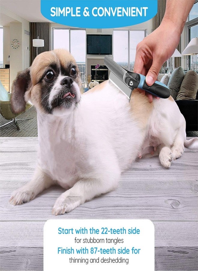 Goodscious Cat Brush and Dog Brush for Shedding, 2-in-1 Dual Head Pet Grooming Tool for Dogs & Cats, Pet Hair Remover Comb for Long & Short Hair, Detangling Undercoat Rake, Removes Mats, Tangles & Loose Fur - Image 4