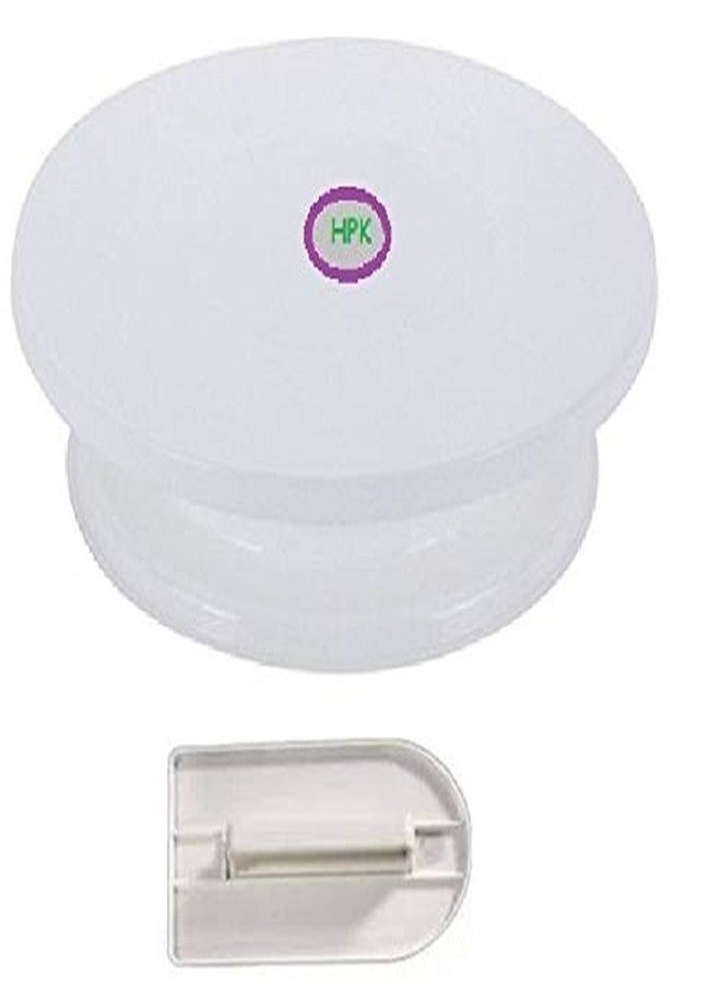 hpk 2 pcs Cake Deco Ration Turn Table with 1pcs icicng Smoother (sku-hpk-gur-20) - Image 1