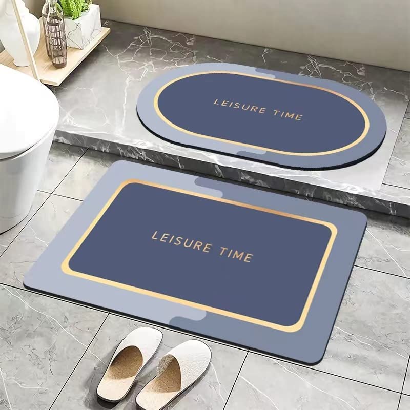 Calyrex Super Absorbent Floor MatQuickDrying NonSlip Diatom Mud Microfiber Bath Mat for Bathroom SlipResistant Floor Foot Pad Squre1 psc - Image 1