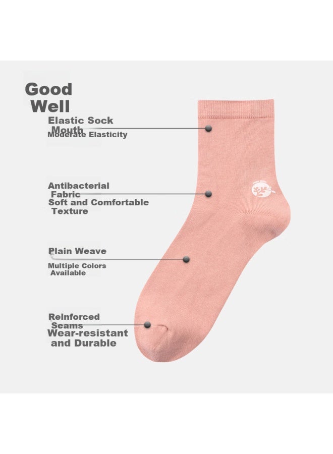 Liangpu Women's Summer Thin Mid-calf Socks 10a Antibacterial Abrasion-resistant Anti-pilling Cotton Socks Moisture-wicking Breathable Not Easily Deformed - Image 3