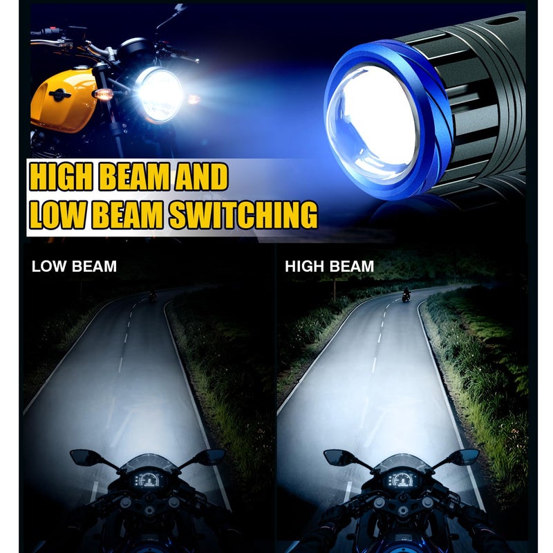 Suacopzar 2PCS Universal H4/9003 Led Headlight Bulbs, 300% Brighter, 6000K White Motorcycle Bulbs, Plug and Play, WaterProof Design, H4 LED Motorcycle Light Bulb Hi/Lo Beam Fit for Most Motorcycles - Image 4