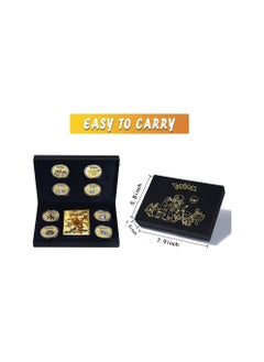 Pokemon 27PCS  Gold Cards with 8 Collectible Coins Set Gold Metal Commemorative Coin with Golden Rare Cards Packs in A Box Best Gifts for Collectors Kids  - Image 4