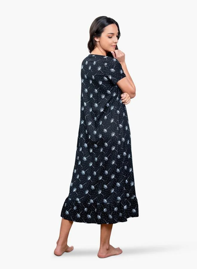 Aadaraya Printed Night Gown
