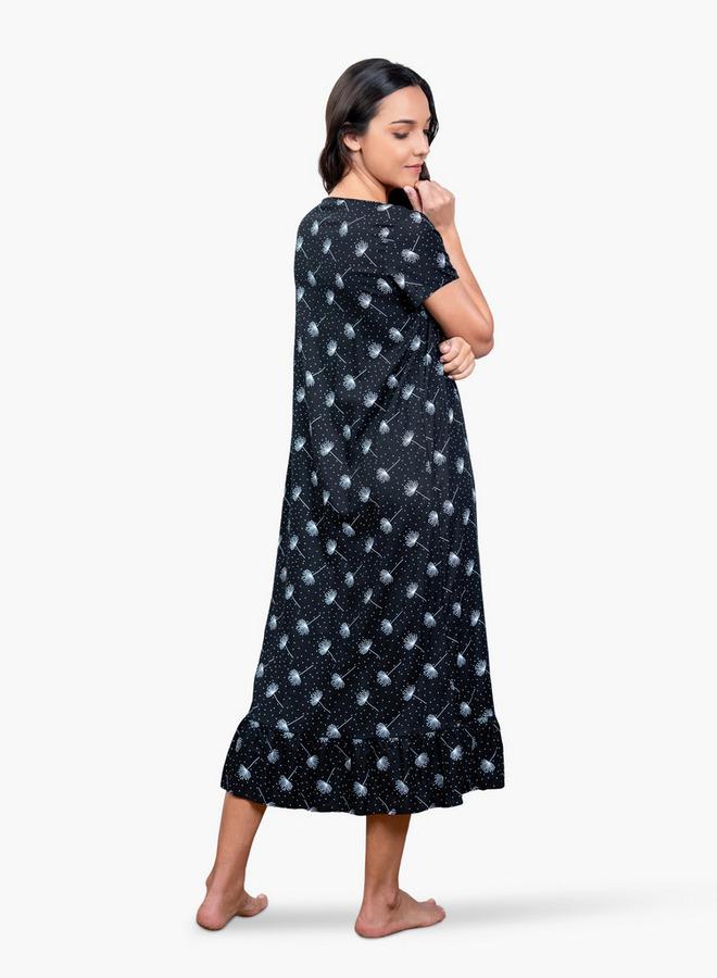 Aadaraya Printed Night Gown - Image 4