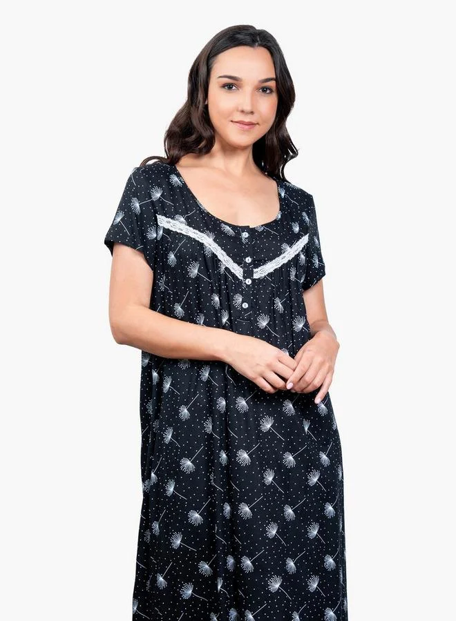 Aadaraya Printed Night Gown