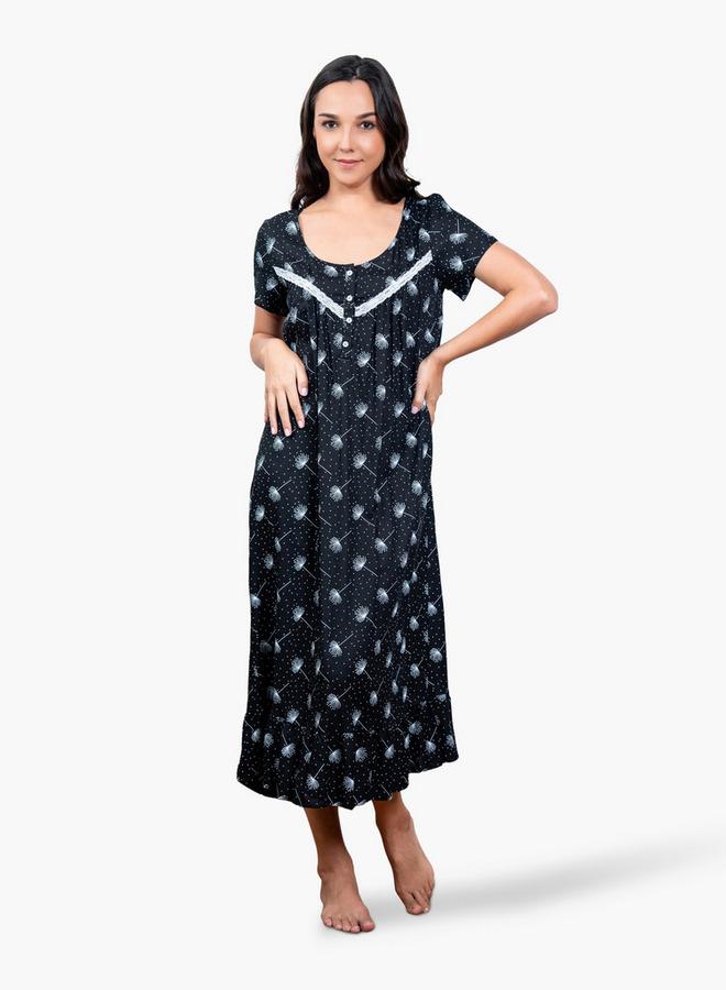 Aadaraya Printed Night Gown - Image 2