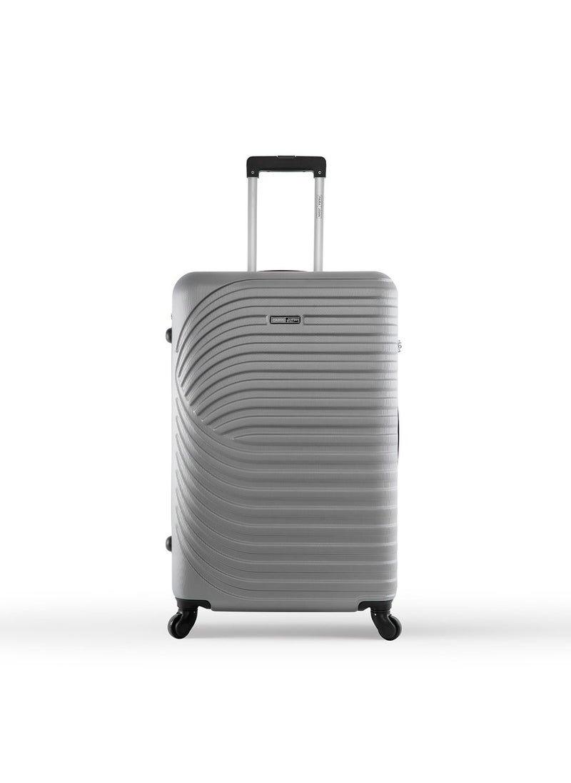 PARAJOHN - Sparkle Cabin Size ABS Hardside Spinner Luggage Trolley 20 Inch Silver - Image 1