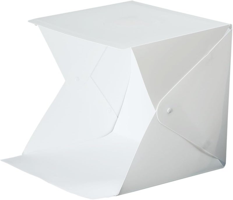 DOITOOL Small 20cm Folding Light Tent Box with LED Lights Portable Photo Studio Box Kit with 2 Colored Backdrops for Product Photography and Miniature Shooting - Image 1