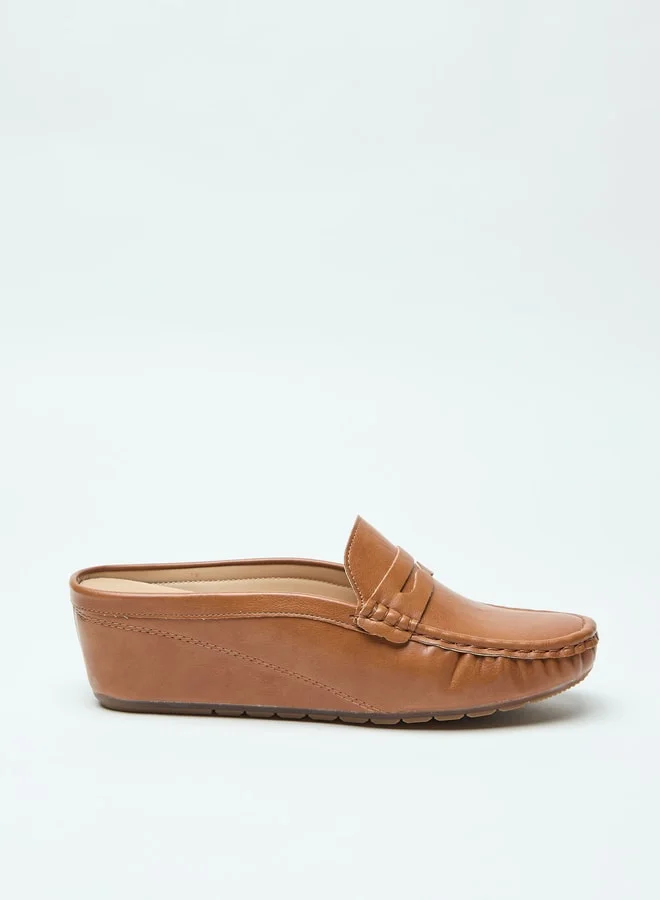 Flora Bella By Shoexpress Slip-On Loafers with Wedge Heels