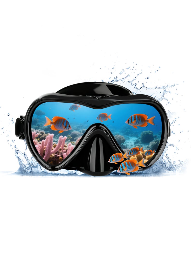 نكومي قناع غطس وغطس بانورامي عالي الدقة، نظارات غطس مضادة للضباب، قناع غطس من الزجاج المقوى للبالغين والمراهقين، مناسب للغطس والغطس والسباحة - Image 1