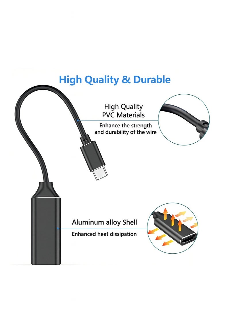 USB Type-C to HDMI Adapter, 4K@30Hz Video Converter for MacBook, Laptop, Smartphone & Tablet - Image 4