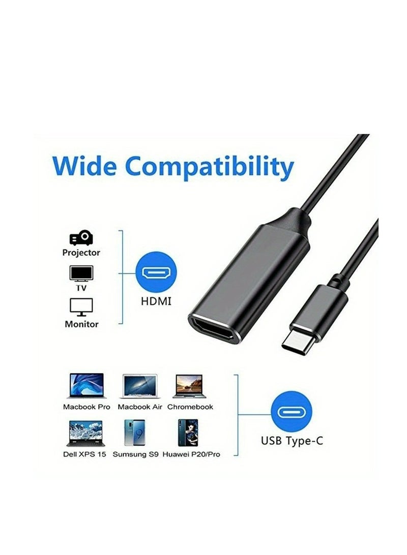1pc 4K USB-C to HDTV Adapter - Stream High-Quality Video and Audio from Your Type-C Device  - Image 3