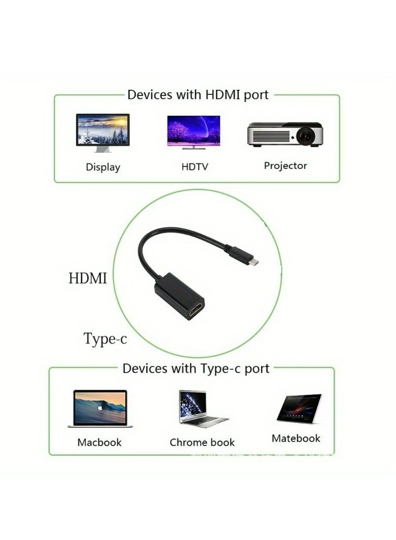 1pc 4K USB-C to HDTV Adapter - Stream High-Quality Video and Audio from Your Type-C Device  - Image 2