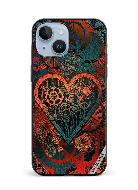 Protective Case Cover For Apple iPhone 15 Abstract Design Multicolour