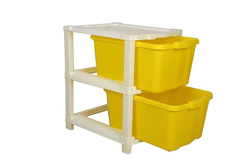 Kalitus Foldable 2 Layer Modular Storage Organizer For Home Kitchen Bathroom etc - Image 1