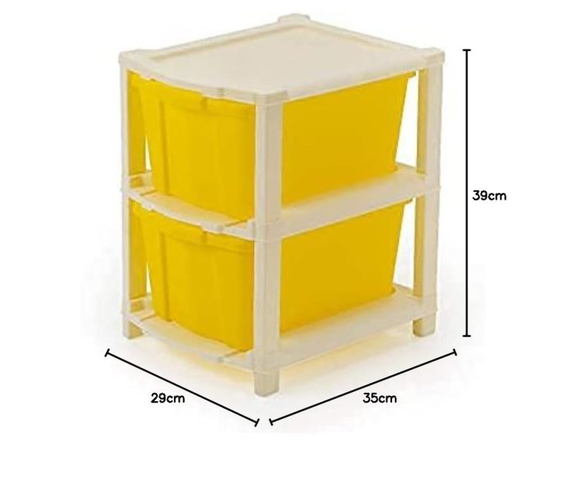 Kalitus Foldable 2 Layer Modular Storage Organizer For Home Kitchen Bathroom etc - Image 2