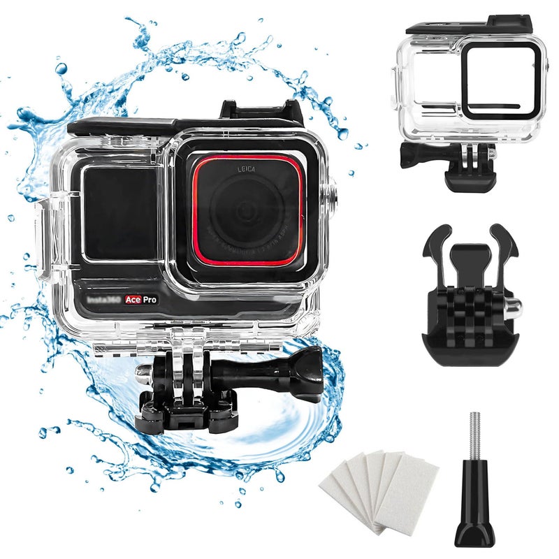 PCTC 60M197ft Waterproof Case for Insta360 Ace Pro Accessories for Insta 360 Ace Pro Waterproof CaseProtective Underwater Dive Housing Shell with Bracket Accessories - Image 2