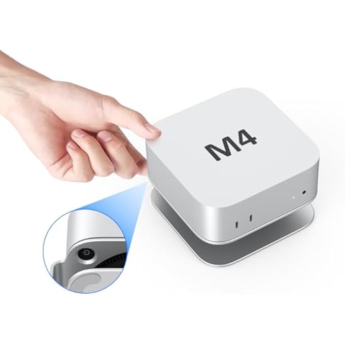 rayihni HORIZONTAL ALUMINUM STAND FOR MAC MINI M4/M4 PRO, EASILY ACCESS TO POWER BOTTOM, KEEP THE ORIGINAL AIRFLOW OF MAC MINI M4, GOOD HEAT DISSPATION DESKTOP HOLDER Ï½ŒMAC MINI M4 DOCK - Image 2