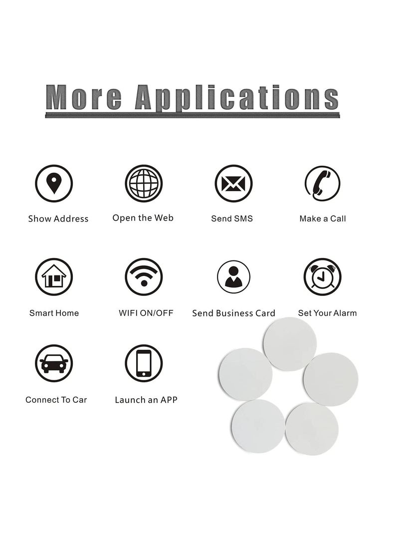 althiqahkey - NFC 215 Coin Card,NTAG 215 Coin Tags Compatible with TagMo Amiibo and All NFC Phone and Devices,504 Bytes Memory,Round 25mm.20 pieces - Image 1