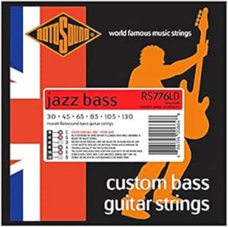 أوتار Rotosound للباس الكهربائي JAZZ 77 MONEL FLATWOUND 6-str. RS776LD FLATW Hybrid 30-130