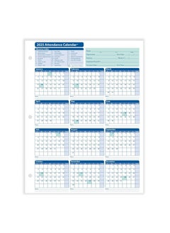 ComplyRight 2025 Attendance Calendar Card, White, Pack Of 25  - Image 2