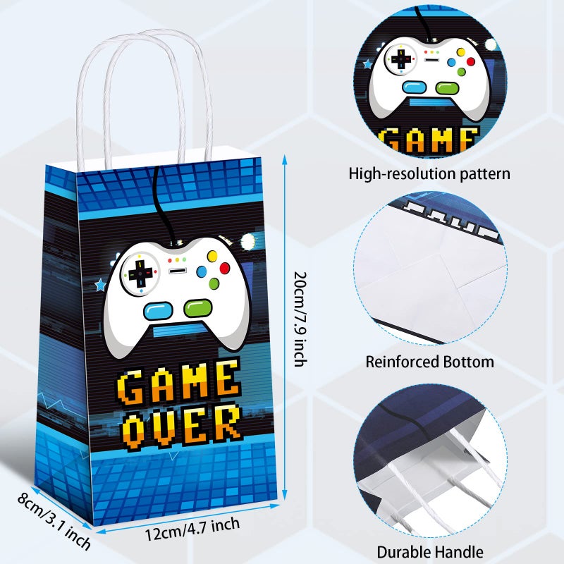 Epakh 16 Pack Gamer Themed Birthday Party Favors Video Game Gift Bags with Handle for Kids Boys Gaming Goody Candy Treat Bags for Birthday Party Supplies Decorations - Image 3