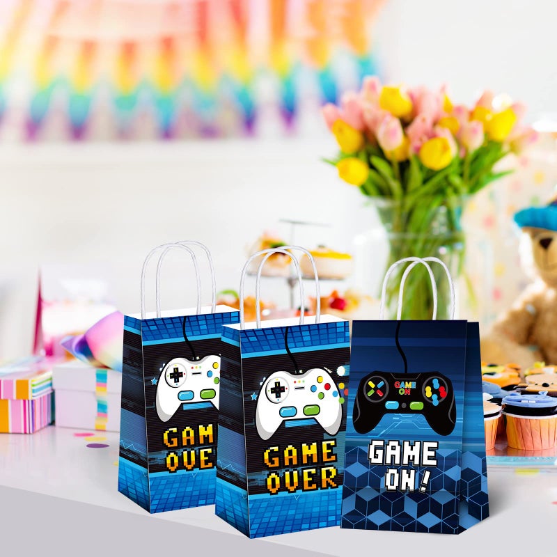 Epakh 16 Pack Gamer Themed Birthday Party Favors Video Game Gift Bags with Handle for Kids Boys Gaming Goody Candy Treat Bags for Birthday Party Supplies Decorations - Image 5