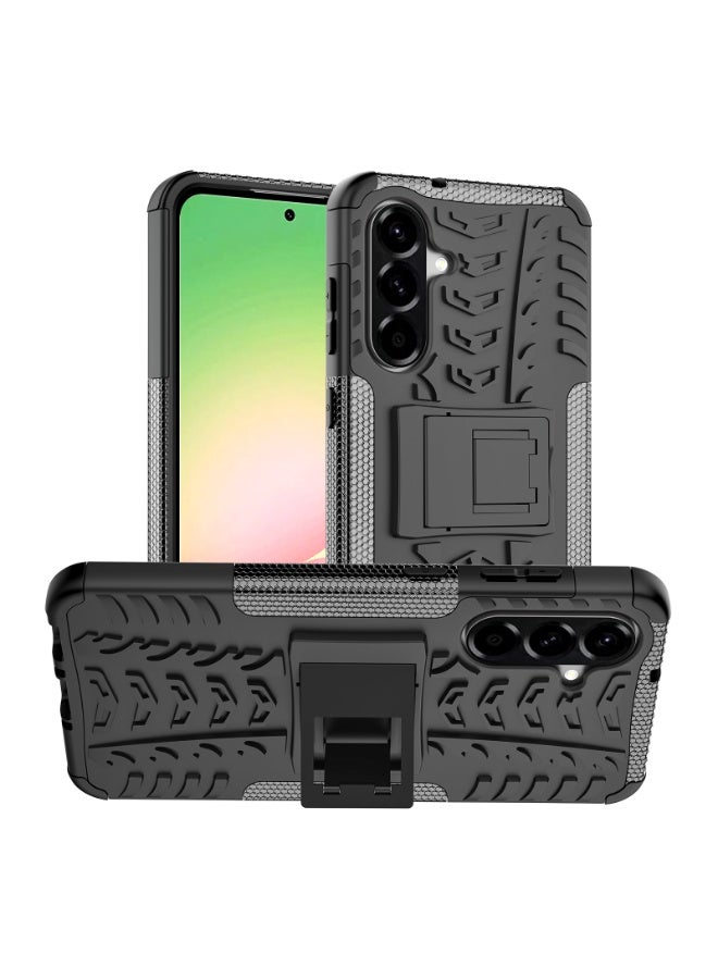 Case Cover Shock resistant  Kickstand TPU + PC Compatible with  Samsung Galaxy A56 (Black) - Image 1