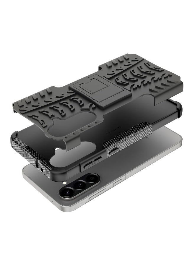 Case Cover Shock resistant  Kickstand TPU + PC Compatible with  Samsung Galaxy A56 (Black) - Image 3