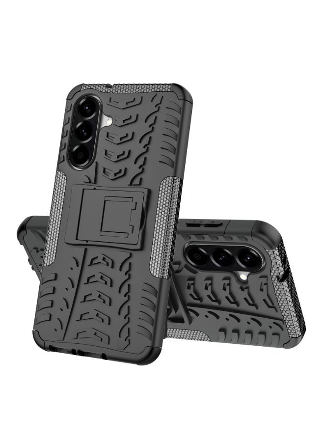 Case Cover Shock resistant  Kickstand TPU + PC Compatible with  Samsung Galaxy A56 (Black) - Image 4