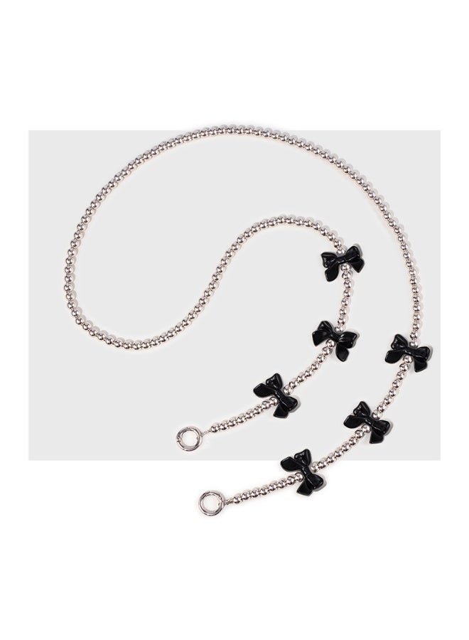 NIBEMINENT Super Cute Beaded Phone Charm – Trendy Phone Chain Wrist Strap, Shining Beads Chain Lanyard for Cell Phone