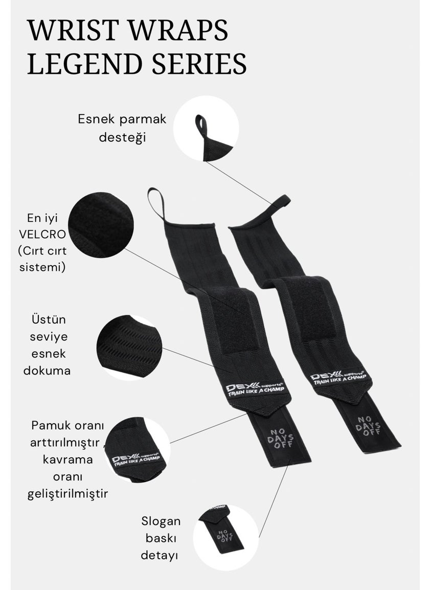 8 Loop Straps+Wrist Wraps Wrist Bandage Set of 2