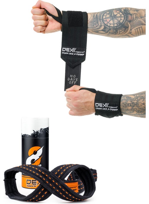 8 Loop Straps+Wrist Wraps Wrist Bandage Set of 2