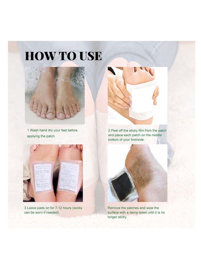 EELHOE 10-Piece Cleansing Detox Foot Pads / Patches Sleeping &Stress Relieve Dehumidification for Feet Care Improve Quality Of Sleep  - Image 3