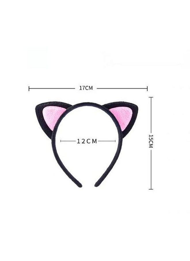 ericotry 2Pcs Lovely Cat Ears Plush Hair Hoops Headband For Cosplay Party Costume(Color Random)  - Image 3