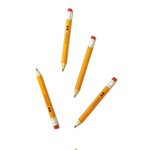 YETHAN 400Pcs Golf Pencils with Eraser Tops, Hexagon Wooden pencils, Pre Sharpened 2# HB Half Pencils for kids Golf School Office 4" Mini 400 count/Box - Image 3