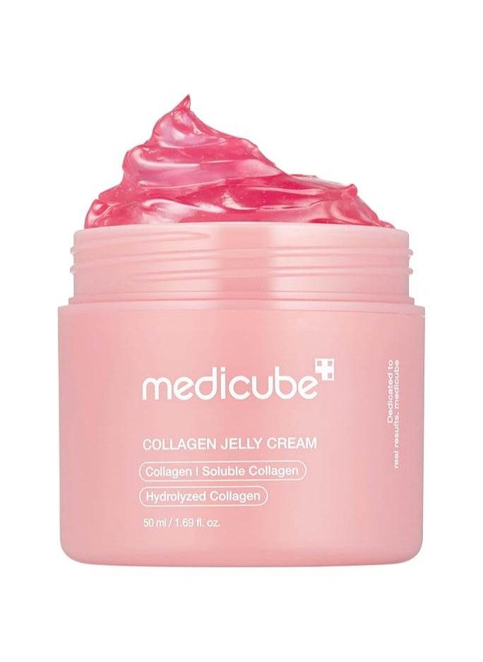 Medicube Medicube medicube Collagen Jelly Cream- Niacinamide & Freeze-Dried Hydrolyzed Collagen - Boosts skin's barrier hydration and gives 24h Glow & Lifted Look - Korean skincare (1.69 Fl Oz  - Image 1