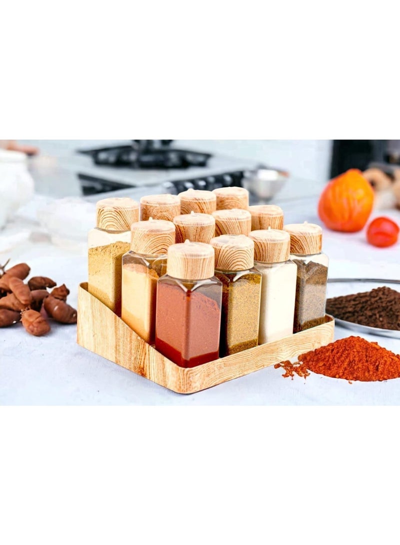 12-piece spice and seasoning set with a premium wooden stand - Image 2