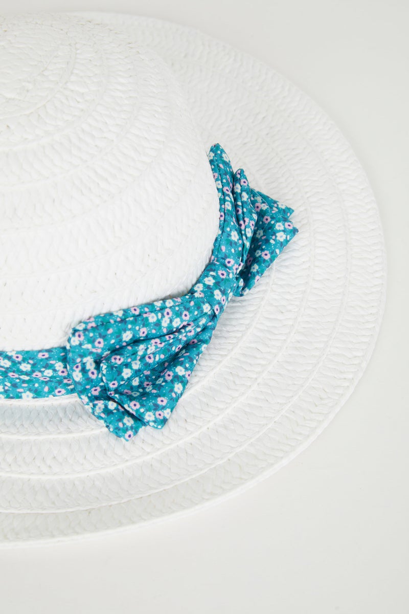 DeFacto White Girl Girl Straw Hat Casual - Image 2