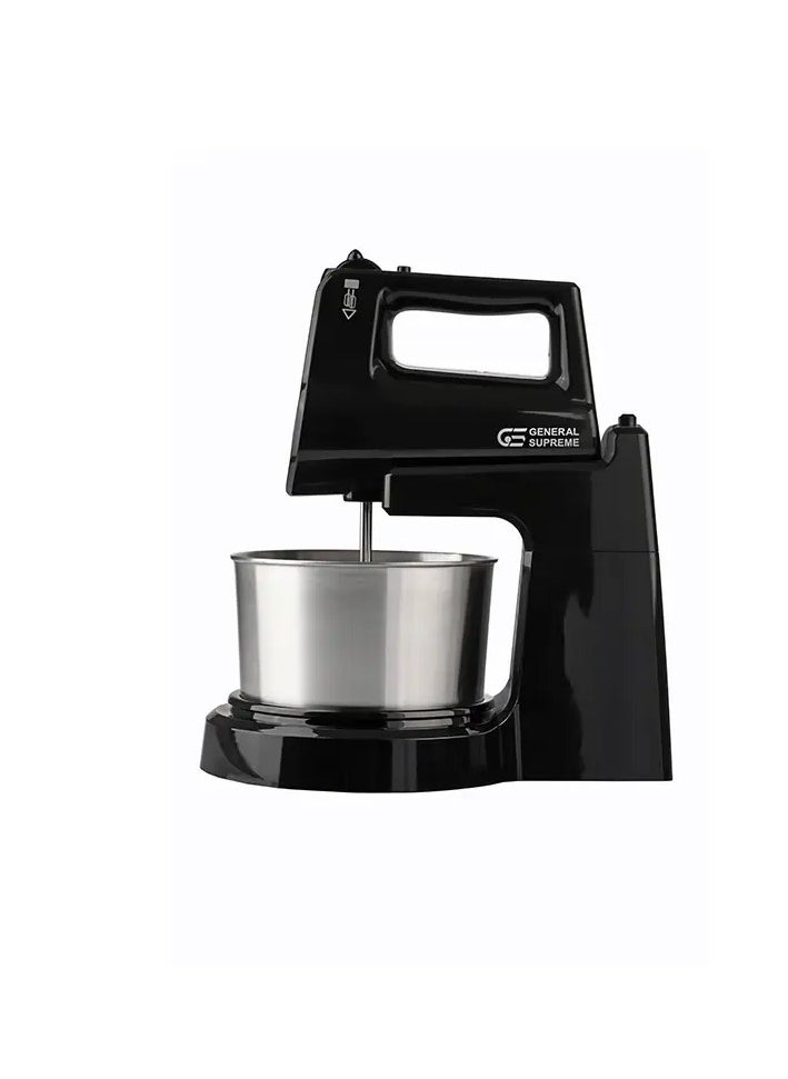 GENERAL SUPREME - General Supreme Hand Mixer, 2.5 Liter Bowl, 400 Watt, Black GSBM25BM - Image 1